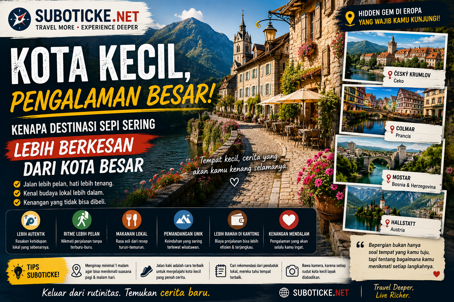 Kota Kecil yang Bikin Betah: Kenapa Destinasi Sepi Kadang Lebih Berkesan daripada Kota Besar?
